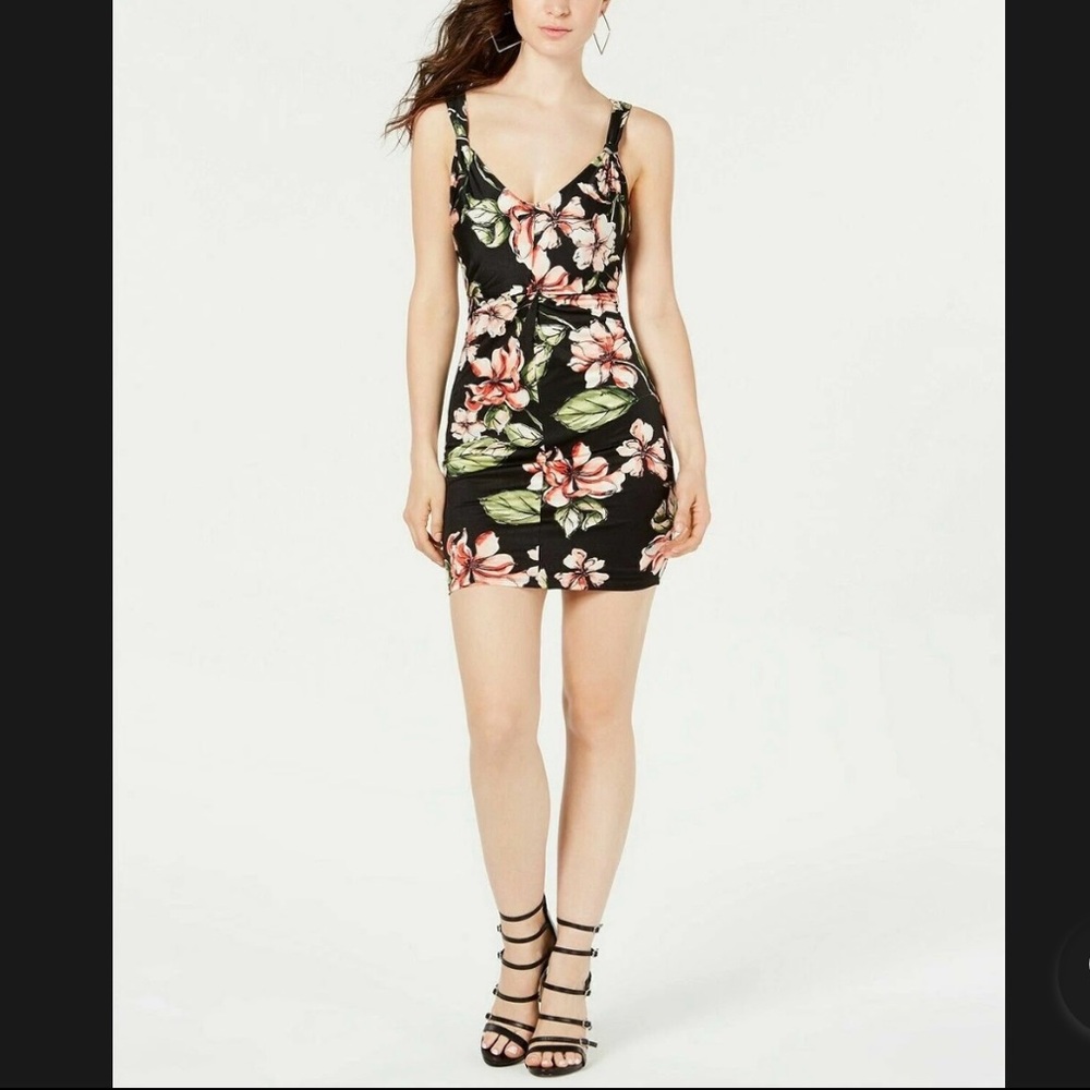 Guess Corrine Floral Knotfront Sheath Dress